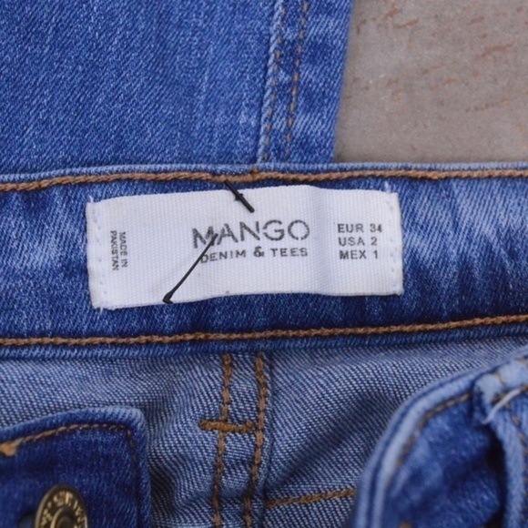 MANGO Skinny Crop Ankle Jeans‎ with Ankle Zippers, Medium Wash - Size 2 - Picture 5 of 9